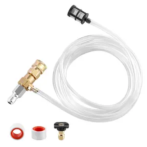 JOEJET Downstream Injector for Pressure Washer, Fixed Chemical Injector Kit with 3/8 Inch Quick Connect, 2-3 GPM