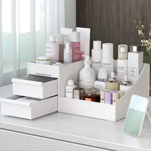 Large Makeup Capacity Cosmetic Storage Box Skin Care Organizer Jewelry ,Makeup, Brushes, Lipsticks, Nail Polish Container,Desktop Dresser Sundries Storage Box