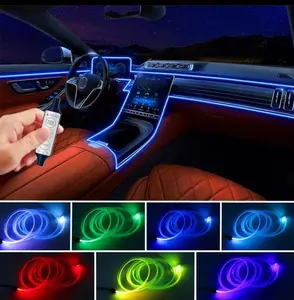 Interior Car RGB 5 in 1 LED Strip Lights with App & Remote Control, Music Sync Ambient Lighting