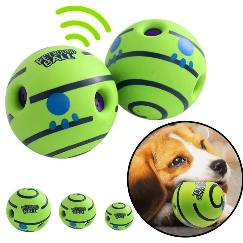 Dog Wobble Wag Giggle Ball Toy - Interactive Moving, Self Moving, Sound-Based Wobble Toy Balls for Dogs, Attention-Grabbing Fun Sounds When Rolled or Shaken, As Seen On TV Pet Supply, Ball Toy Balls