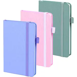 A6 Pocket Notebook 3 Pack, 3.5" x 5.7" Small Hardcover Lined Journals for Work Notes, Study, Meetings, To-Do Lists and Daily Writing, Mini College Ruled Notebook 160 Pages