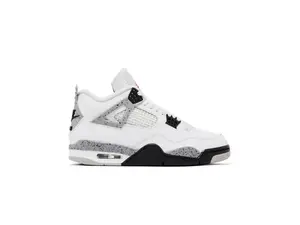 FV5029-100 Nike Jordan 4 Retro White Cement High Top Sport Shoes for All Seasons Vintage Basketball Shoes Stylish Casual Wear