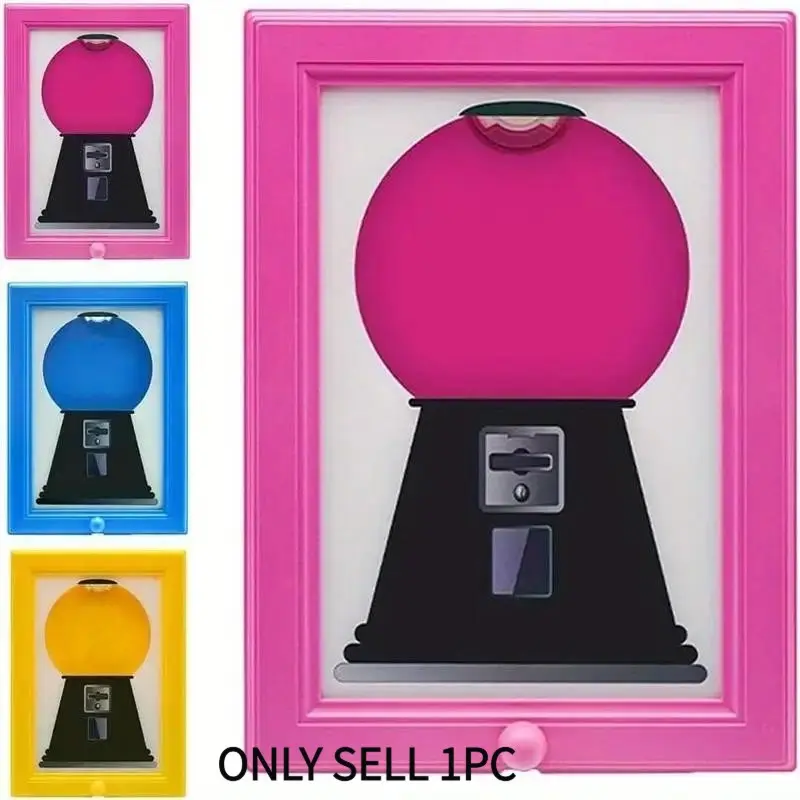 1 wall-mounted square candy dispenser, Candy Jar, Decorative Jar and photo frame, Decoration, convenient distribution of candies and nuts, suitable for candies, nuts, pet snacks