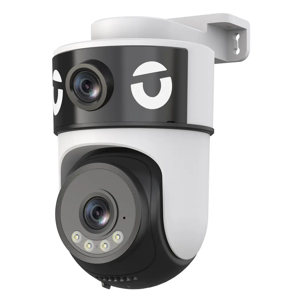 Security Camera with Dual Lens and LED Lights for Home Surveillance
