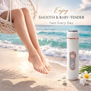 Electric Foot File, Automatic Dead Skin Remover, Portable Electronic Pedicure Tool, One-Touch Control, Removes Hardened Skin