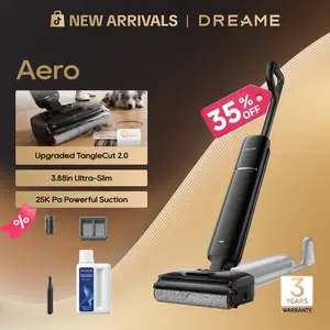 DREAME Aero Pro Elite/ Aero Vacuum Mop, ALL-in-ONE cordless cleaner for wet messes & dry messes, 0 hair residue, 5mins quiet flash self-clean, 185℉ self-dry, 60min runtime, for family, for all flooor types