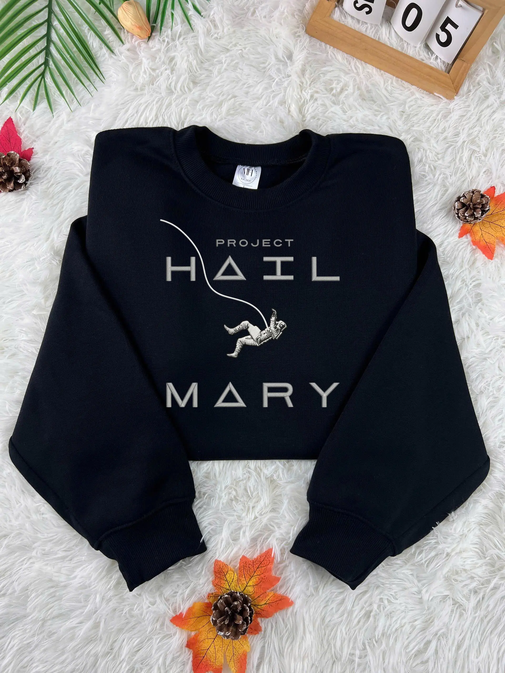 Embroidered Project Hail Mary Sweatshirt, Sci Fi Embroidered Sweatshirt, Bookish Lovers Gift, Embroidered Amaze Crewneck, Astronaut Shirt