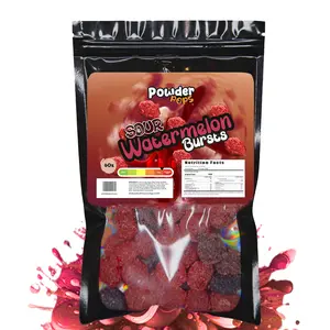 PowderPops Sour Watermelon Gusher Bursts Viral Candy 6OZ Sweet & Sour Snack