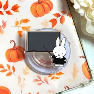 Cute Teacher Bunny Phone Grip, Kawaii Classroom Acrylic Stand, Cute School Rabbit Griptok, Teacher Appreciation Gift For Her Case Accessory