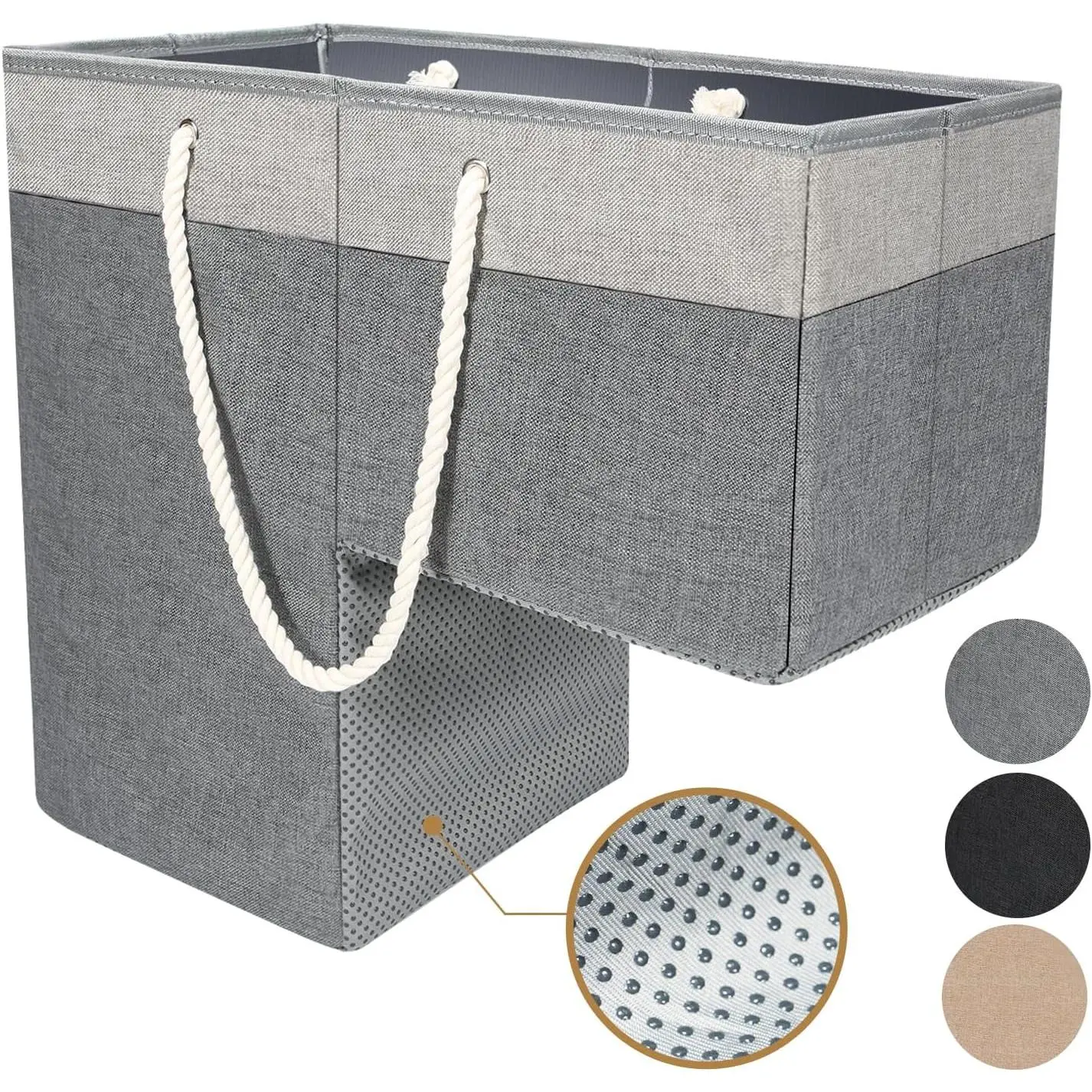 16-Inch Space-Saving Stair Storage Organiser Basket with Handle, Hard Board, Anti-Slip Design - Home Supplies Organizer Accessory for Carpeted, Wooden Stairs, Ideal for Laundry/Toys