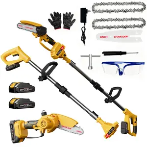 Chainsaw - Portable Electric Cordless Pruning Saw with Upgraded Copper Motor, Rechargeable Battery, Lightweight Design Springtok Tool Kit Cutting Outdoorfun