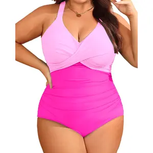 Aqua Eve Plus Size One Piece Swimsuit - Women's Tummy Control Bathing Suit Retro Full Coverage Swimwear 2026