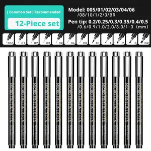 Art Design Drawing Needle Tube Pen, Student Manga Hand-Drawn Sketching Pen, Waterproof Quick-Dry Outline Pen, Art Supplies