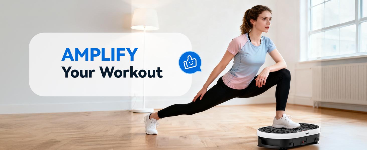 Slim Vibration Plate Exercise Machine, Compact Home Gym Exercise Machine  120 RPM, 5 Programs, SummerVibes Fitness Trainer, the Vibration Plate, Vibration Plates