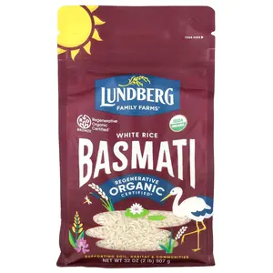 Lundberg Organic White Rice, Basmati, 32 oz (907 g) Lundberg Organic White Rice, Basmati, 32 oz (907 g)
