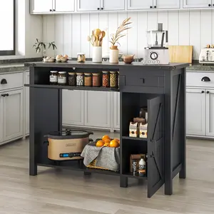 40 Gallon Aquarium Stand With Charging Station, Farmhouse Fish Tank Stand, Reptile Tank Stand Terrarium Stand with Drawer and Cabinet Storage, Sturdy Heavy Duty 41.9"×18.3" Tabletop