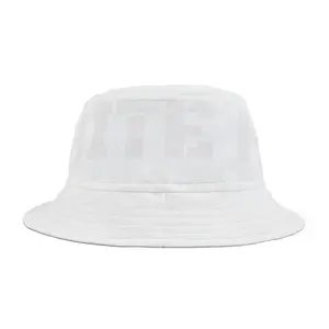 Oasis Bucket Hat - White Unisex 100% Polyester Sun Protection Adjustable Stitching Minimalist Design Made in USA hats men men's accessories