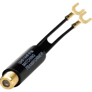 gold plated 75 ohm to 300 ohm adapter uhfvhffm balun transformer antenna transformer converter adapters with f female jack for tv radio coax antenna