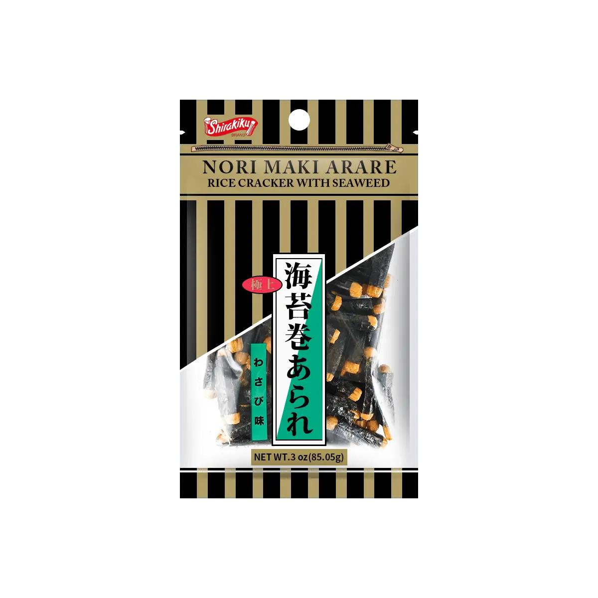 SHIRAKIKU Japanese Wasabi Nori Rolls - Crispy Seaweed Snacks, 85g - New Arrival