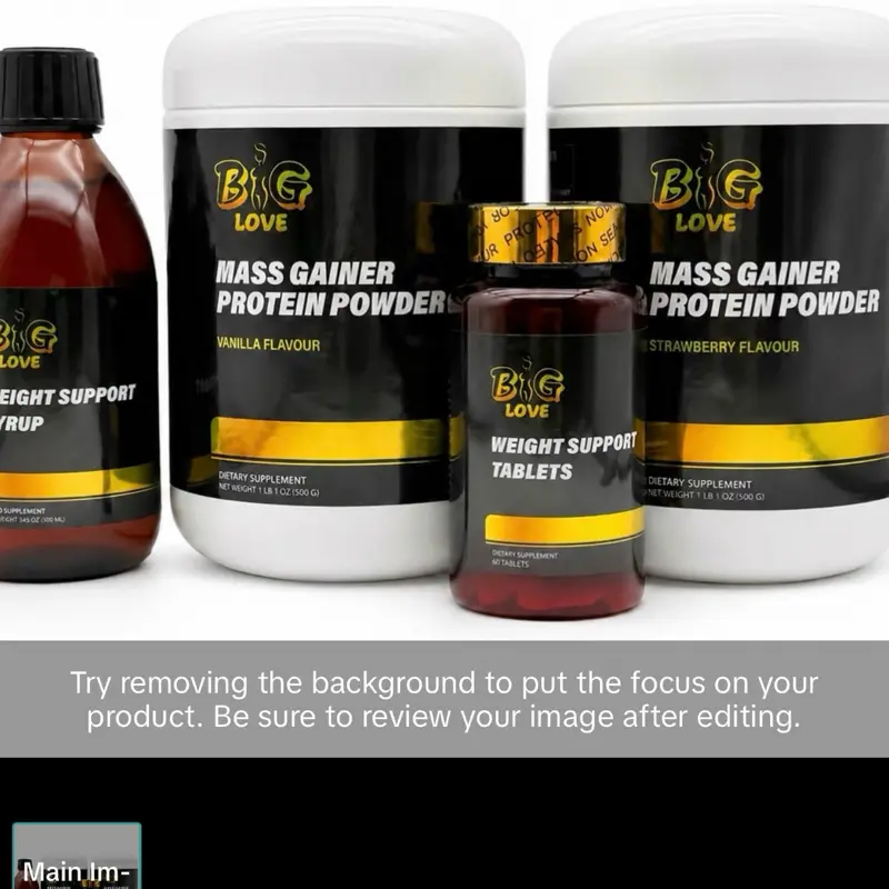 Big Love Edible Fitness Healthcare Supplement Bundle - Pre-Workout Protein Powder, Dietary Tablets, Metabolism-Boosting Nutrient Syrup