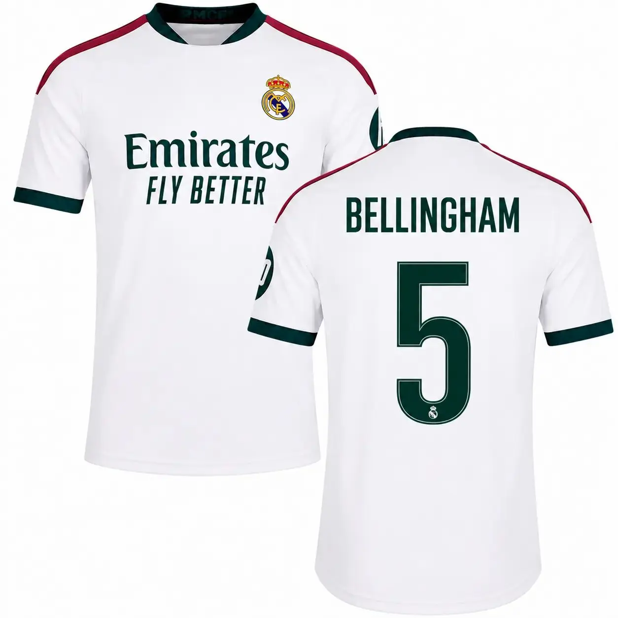Unisex Real Madrid Team Vini Jr. #7 LaLiga 2026/27 Home Replica Soccer Jersey - White, 6