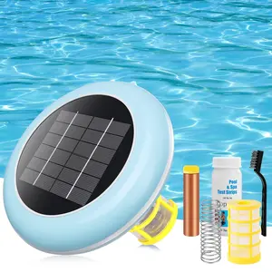 Pool Ionizer Solar Powered,Smart Copper Ionization,Floating Automatic Water Cleaner and Purifier,Up to 45,000 Gal,85% Less Chlorine