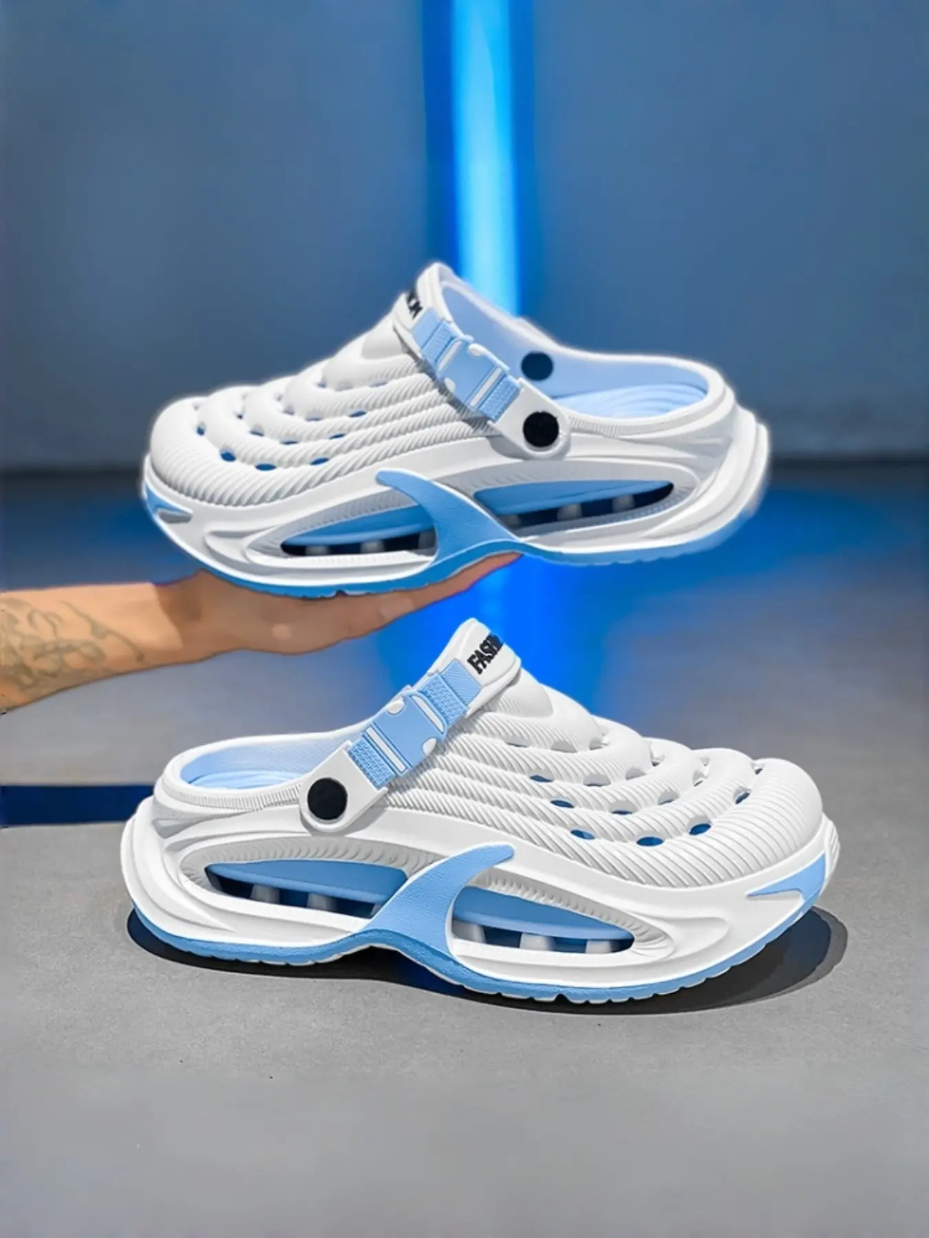 Men's Summer Foam Runner Sneakers, Pillow Cloud Slides, Non-Slip Sport Sandals, Closed Toe Walking Shoes, Outdoor & Indoor Beach Slippers, Colorblock Clogs, Casual Slippers, Non Slip Eva, Footwear