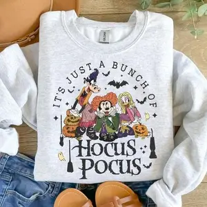 It's Just A Bunch Of Hocus Pocus Shirt, Movie Trip Vacation, Halloween Sweatshirt, Trendy Cute Oversized Sweatshirt, Spooky Season, Summerween