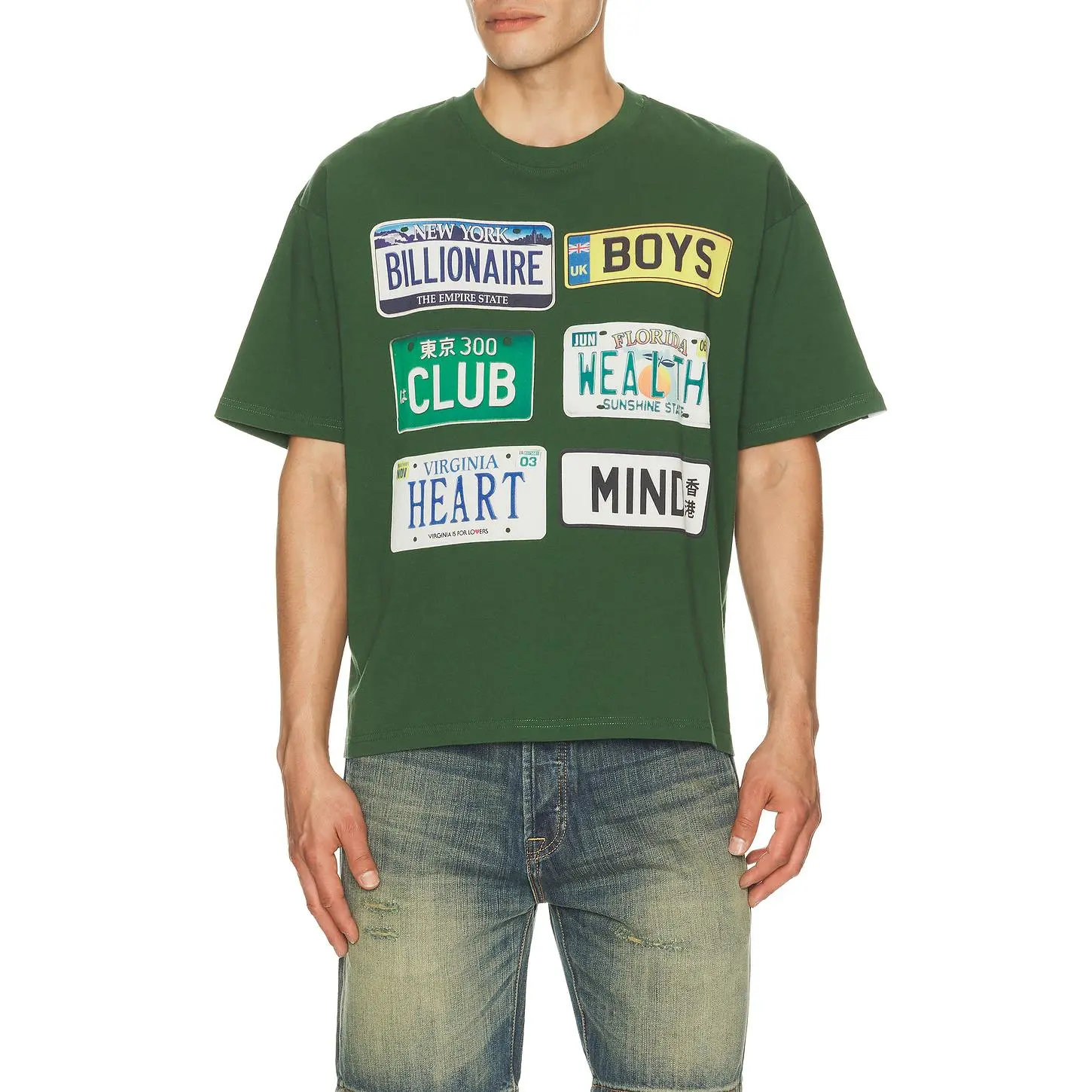 Billionaire Boys Club Plates Boxy Tee in Greener Pastures