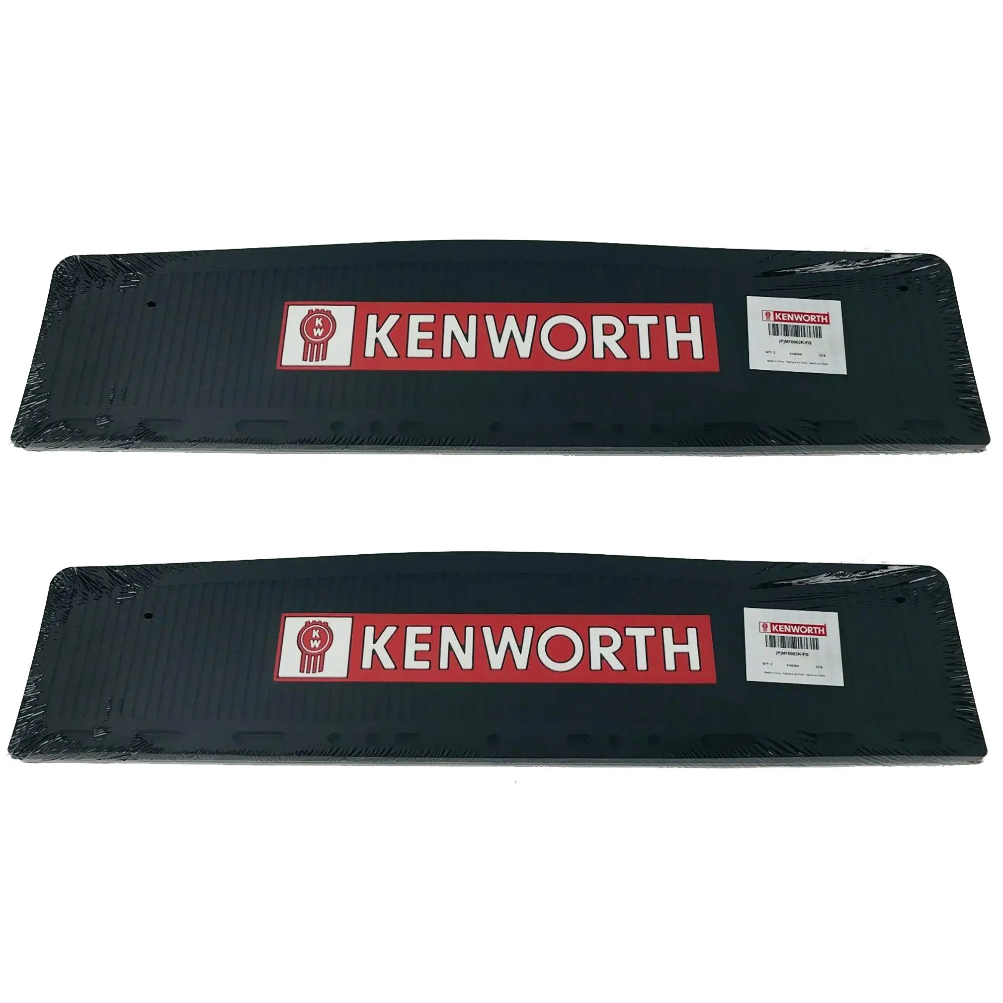 Kenworth Motors OEM 6" x 24" Rubber Mud Flaps - Quarter Fender Flaps Set for Automotive, Vehicle Semi Trucks, Car Accessories