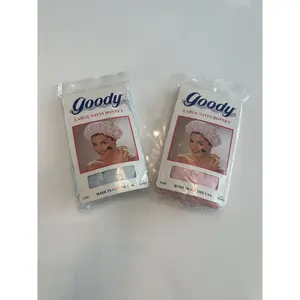 VINTAGE *NEW* 1970's Goody #108 1980's Combo Pink/Blue Large Satin Bonnets