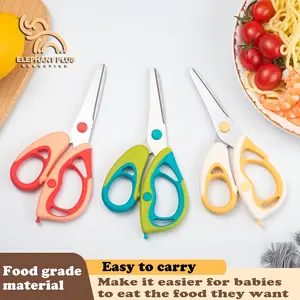 Stainless Steel Multifunctional Scissors, Anti-Slip Toothed Blade Easy Cut Easy Clean, Comfortable Handle, Ideal for Home Daily Use