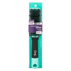 Goody x Total Texture Smoothing Brush - Vegan Boar Bristles Help Condition and Smooths Hair Cuticles for Enhanced Shine Shine - For Natural and Textured Hair