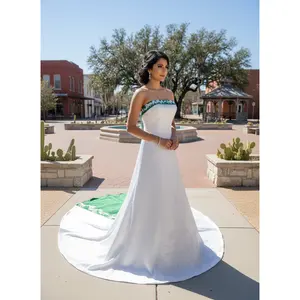 Brooke Emerald Green Wedding Dress by Brides & Tailor