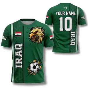 Personalized Iraq Soccer Jersey, Custom Name Number Football Tee