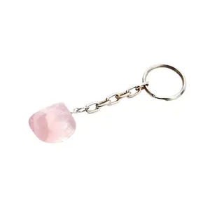 Rose Quartz Keychain - Tumbled