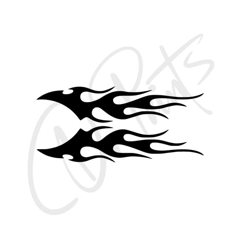 Flame Car Decal Car Flame Decal Flame Car Sticker Flame Sticker Flame Set of 2