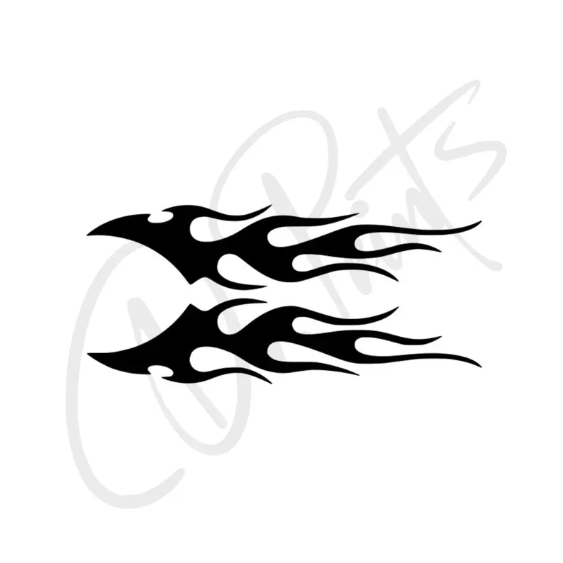 Flame Car Decal Car Flame Decal Flame Car Sticker Flame Sticker Flame Set of 2