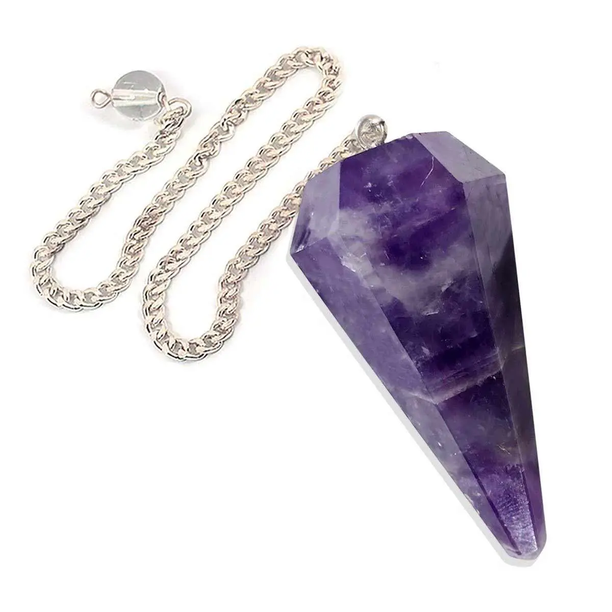 Amethyst Pendulum 6-Sided — Third Eye Intuition Divination Tool