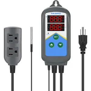 Temperature Controller ITC-306T WiFi Heat Lamp Thermostat Reptile Temperature Controlled Outlet for Heat Mat Fermentation,1200W,10A.