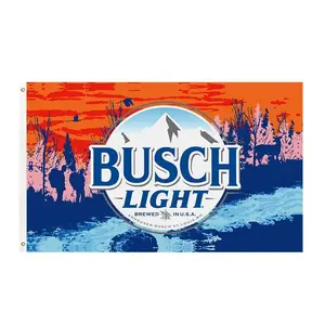 Busch Light Flag Cool Beer Flags  Sunset Hikers Flag  3X5Ft Cool Man Cave  Tapestry Resistance Fading and Durable Banner for College Room wall decor flags