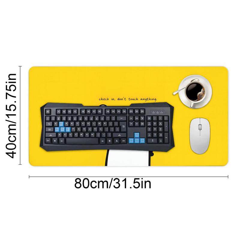 Gaming Mouse Pad with Non-Slip Rubber Base Yellow Cartoon Design for Enhanced Control and Precision 1pc Ideal for Gamers