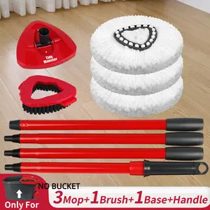 For O-Cedar Mop Brush Replace Head EasyWrin Spin Mop Heads Replacements Microfiber Spin Mop Refills Easy Cleaning Mop With Base & Handle Outdoorfun