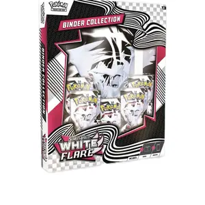 Pokémon Scarlet & Violet White Flare Binder Collection - 9-Pocket Binder with 5 Booster Packs & Collector's Card List