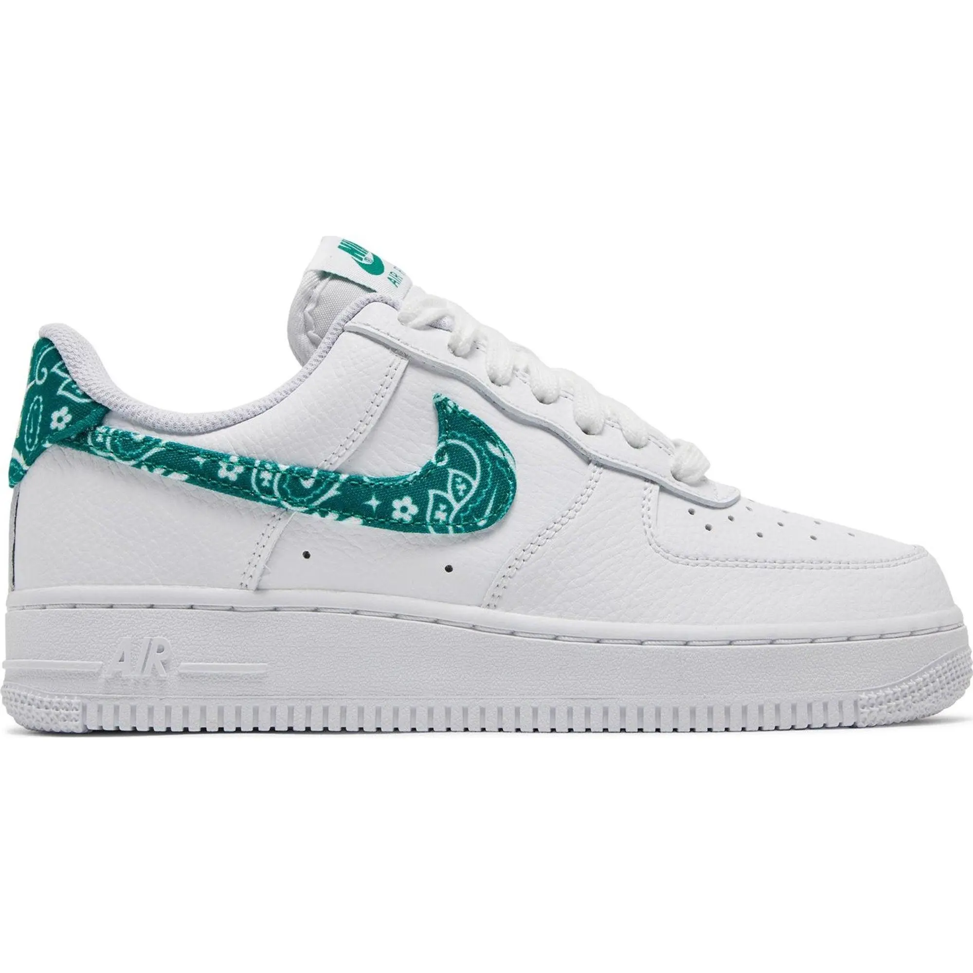 [DH4406-102] Womens Nike Air Force 1 Low '07 Essential 'White Green Paisley'