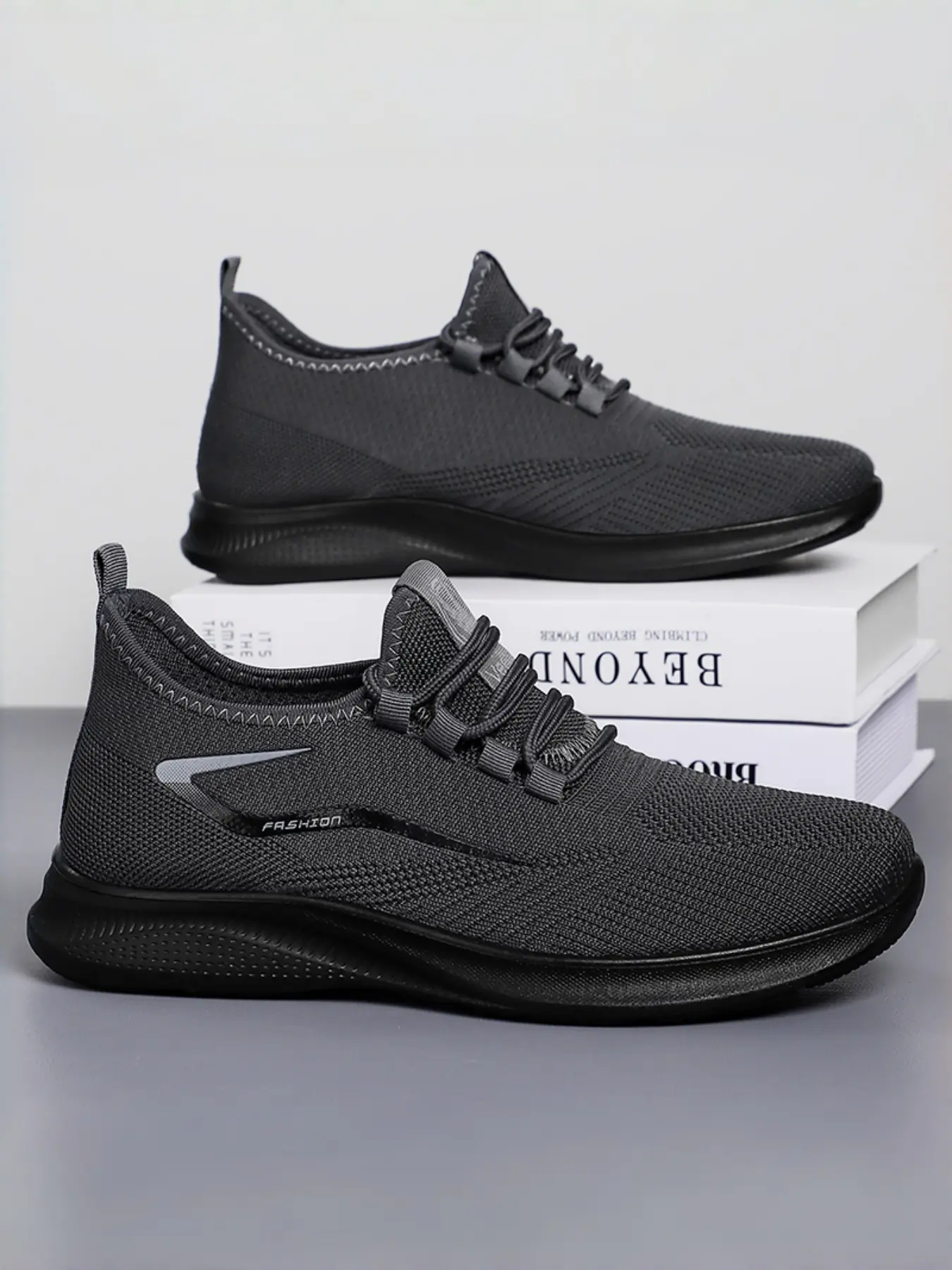 Big-Size Men's Airflow Athletic Running Sneakers, Breathable Flexible Walking and Jogging Trainer Shoes