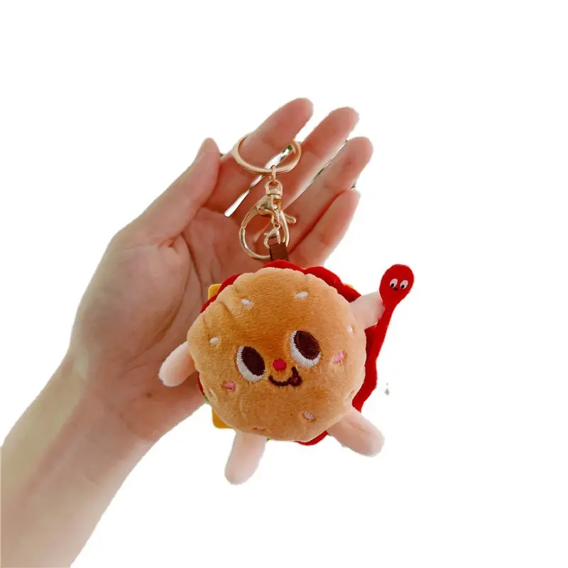 Keychain Stuffed - Plush Toy Accessory Cute plush pendant burger Chicken Leg fries Keychain Stuffed - Plush Toy Accessory Cute plush pendant burger Chicken Leg fries