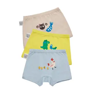 BabyRabbit Boys' Animal Underwear Set - Set of Three Shorts with Animal Designs