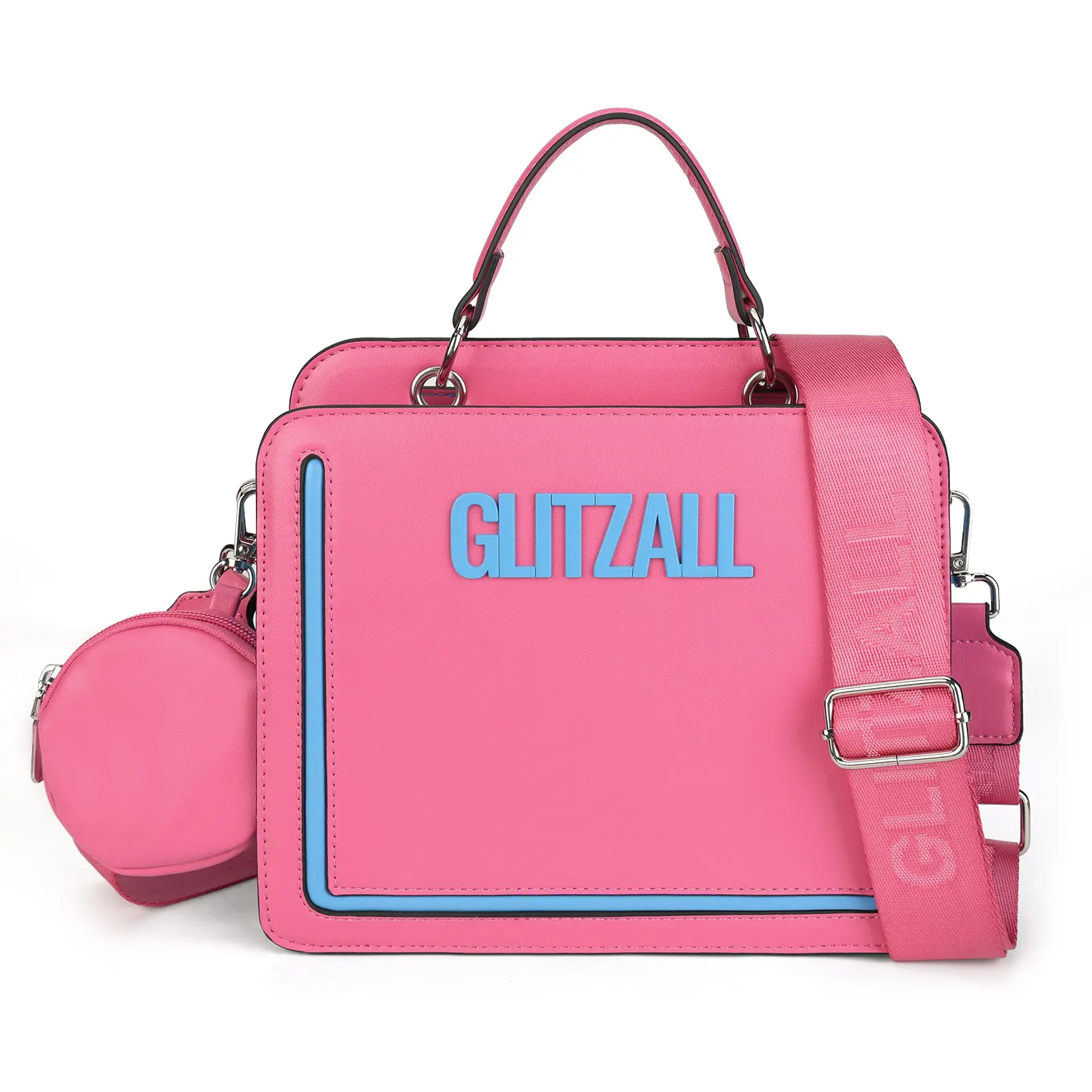 Stylish Tote Bag with Zipper & Detachable Clutch, Perfect for Daily Commute & Outdoor Use