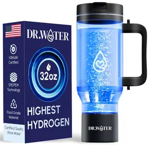 Dr. Water HydroTumbler 32oz Hydrogen Water Bottle H2HUBB Certified Platinum-Coated Titanium PEM Technology 3X Concentration Dishwasher-Safe Optimal Hydration & Wellness